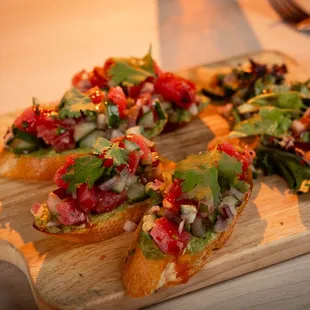a variety of appetizers