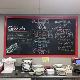 Specials board at Jackson's Restaurant, Richmond