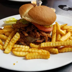 Colonel burger with fries
