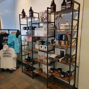 a display of coffee products