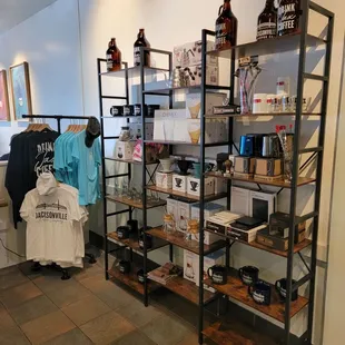 a display of coffee products