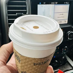 small Hot Sugar Free Carmel Latte. Yum!