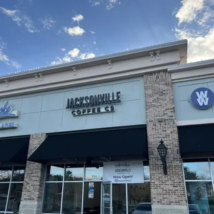 the front of the building