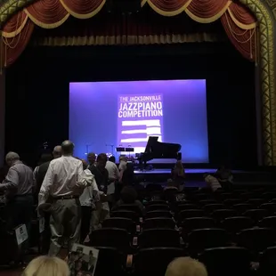 the stage and audience