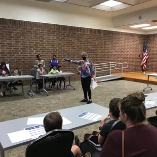 A free kids class for an hour.  The instructors have good personalities for this; lots of kids and enthusiasm!