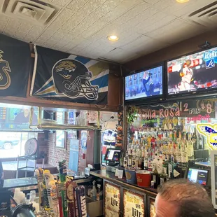 a man sitting at the bar