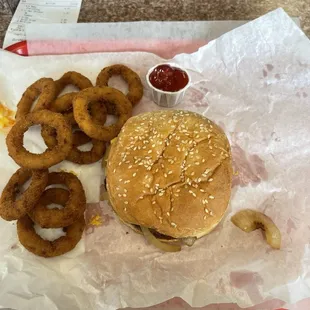 Double Big Baby and a Side of Onion Rings