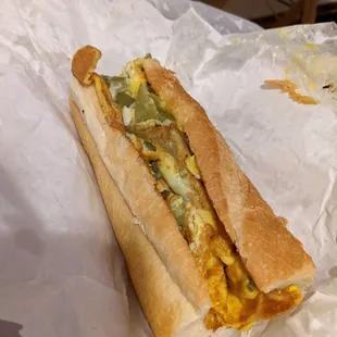 Pepper &amp; Egg Sandwich