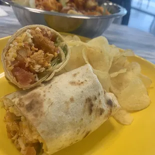 Buffalo chicken wrap