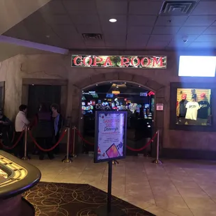  the entrance to the casino