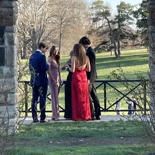 It's a prom weekend fashion parade of sparkling dresses.