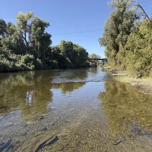 Stanislaus River looking west at eastern end of park