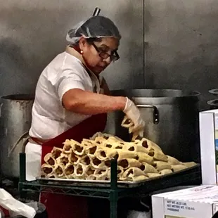 Making tamales