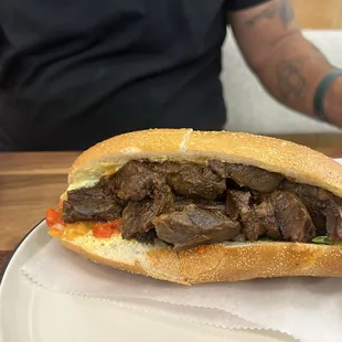 Rib eye sandwich. Doesn't look like the picture on their website, but honestly who cares. The flavors were DELISH!!!