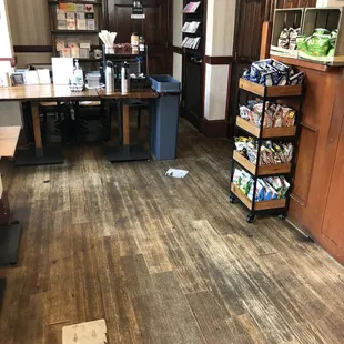 the inside of the building