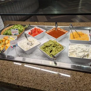 Tex Mex buffet toppings