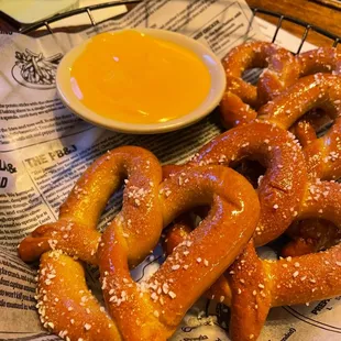 Pretzel and beer cheese