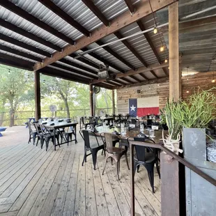 outdoor dining area
