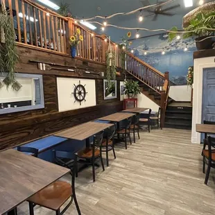 Upstairs and downstairs dining areas