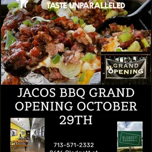 Jacos BBQ Grand Opening!