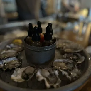Oysters with house made sauces