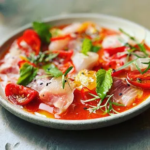 striped bass crudo