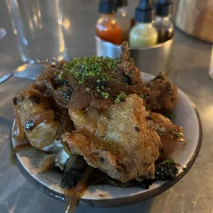 Crispy fried potatoes.