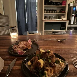 Potatoes and Calamari
