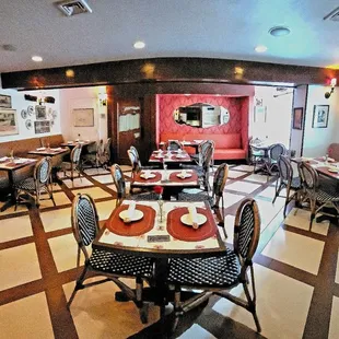 The interior dining room.