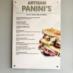 Panini menu