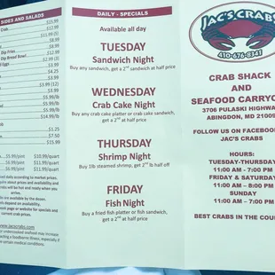 Apparently they have a new Menu April 27,2019