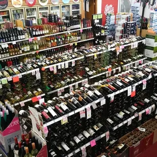 rows of bottles of wine