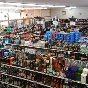 a wide selection of liquor