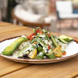 a plate of vegetables