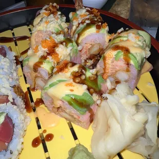 sashimi, sushi, sushi and sashimi, food