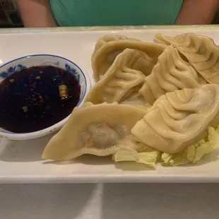 Steamed Dumplings, the sauce is delicious