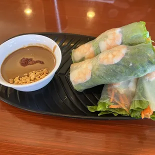 Love their fresh salad rolls w shrimp and the tasty peanut soy sauce.  Delicious!