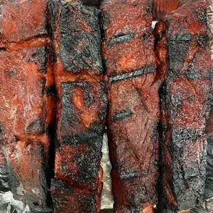 a picture of ribs on tin foil