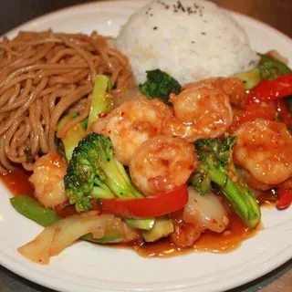 L20. Spicy Garlic Shrimp Lunch Special