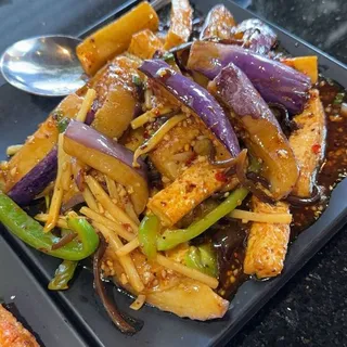 24. Eggplant and Tofu with Szechuan Garlic Sauce