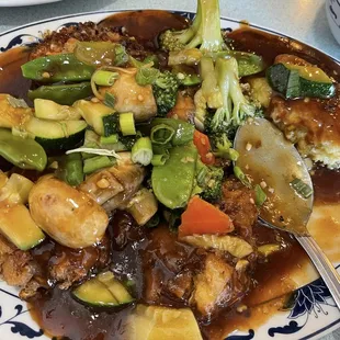 Vegetable egg foo young