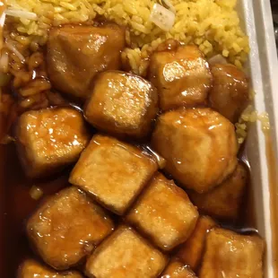 General Tso's tofu