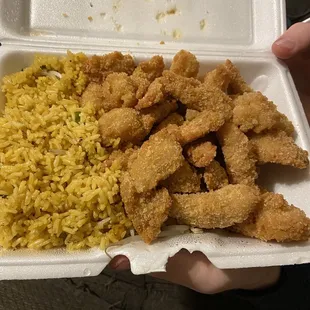 H7- Fried shrimp w/ fried rice