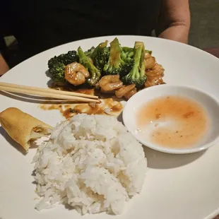 Shrimp and broccoli, friend loved it