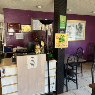 the restaurant's dining area