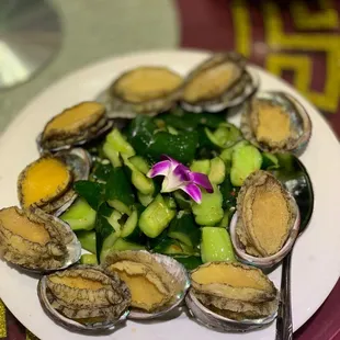 Abalone &amp; pickled cucumbers