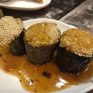 73. Stuffed Eggplant with Fish Mousse