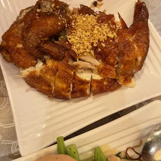 409. Golden Fried Chicken with Roasted Garlic (1/2)