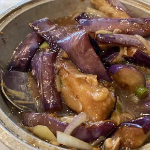Claypot Eggplant and Salted Fish