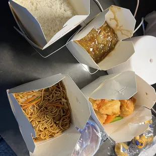 a variety of food items